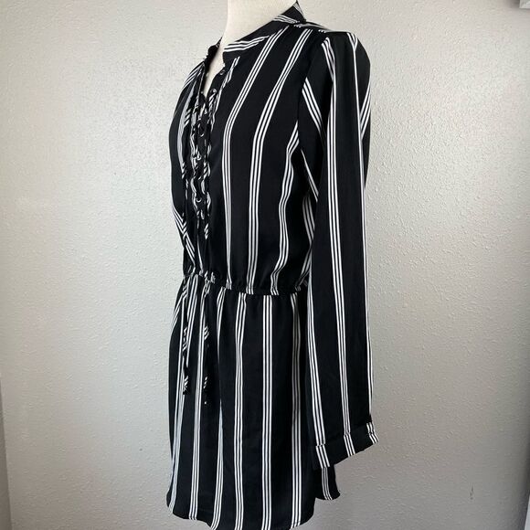 Rue 21 Black and White Striped Dress Size M EUC - Picture 4 of 7
